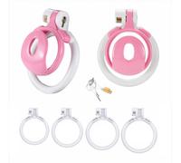 Chastity Lock Chastity Cage Penis Bondage Devices Lightweight for Men with 4 Cock Rings Inverted Invisible Beginners to Prevent Erection for Male