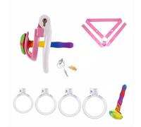 Chastity Lock Chastity Cage Penis Bondage Devices Lightweight for Men with 4 Cock Rings Inverted Invisible Beginners to Prevent Erection for Male