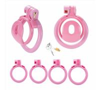 Chastity Lock Chastity Cage Penis Bondage Devices Lightweight for Men with 4 Cock Rings Inverted Invisible Beginners Sexual to Prevent Erection Bondage for Male