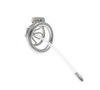 Chastity Lock Stainless Steel Cage for Men, Metal Cock Penis Device, Male Bondage BDSM Sissy Restraint Cuckold Fetish Kink Lockable Adult Sex Toy Intimate Training