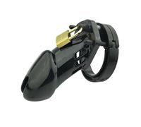Chastity Penis Cage for Men, Breathable Chastity Device Made of Plastic, Sexual Wellness Chastity cage with Different Sizes Cock Rings Sex Toys for Male (Long Black)