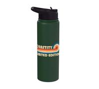 Chastity Retro 70s 80s Sunset Stripe Stainless Steel Insulated Water Bottle