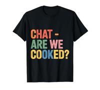 Chat are We Cooked Internet Memes Meltdown |- Value Graphic T-Shirt, Men, Black, L