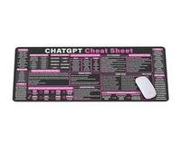 Chat GPT Cheat Sheet Mouse Pad - Large ChatGPT Quick Reference Desk Mat, AI Cheat Sheet Mouse Pad for Developers KMH