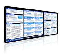 Chat GPT Cheat Sheet Mouse Pad, Large Mousepad for Gemini, How to Write an Effective Prompt Using Chatgpt, Copilot Cheat Sheet Large Desk Mat, Extended Gaming Pad for Desk, 31.5”x11.8”