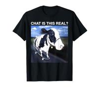 Chat is This Real Skateboarding Cow Funny Meme T-Shirt