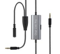Chat Link Pro Cable Noise Cancelling Compatible with Elgato HD60 S / HD60 S / HD60 Pro / HD60 X / 4K / HD60 and Game Controllers Metal Housing Inline Isolator Black 2.6m (8.5ft)
