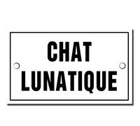 Chat Lunatique (Crazy Cat) French Plaque, 4" x 2.5"