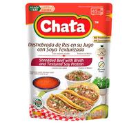 Chata Authentic Mexican Meat Pouches & Cans | Shredded Beef, Pork Crackling, Shredded Beef with Broth & Soy, or Cochinita Pibil | Ready-to-Eat, Just Heat & Serve Pack of 1