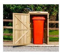 Chatburn Single Wheelie Bin Store, Timber - Fits 1 x 360L Wheelie Bins Buttercup Farm Brown One Size