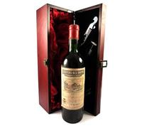 Chateau Bel Orme Tronquoy de Lalande 1967 Haut Medoc (Red wine) vintage wine in a silk lined wooden box with four wine accessories, 1 x 750ml
