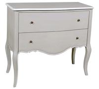 Chateau Chest - 2 Drawer - Distressed Linen and Off-White - French Style