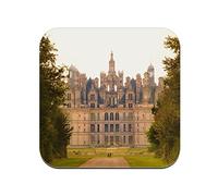Chateau De Chambord Donjon Renaissance Chateau de la Loire Cork Coaster - Pack of 1 (95 x 95 mm)