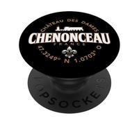 Château de Chenonceau Geographic Coordinates PopSockets Adhesive PopGrip