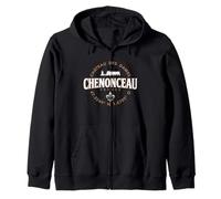 Château de Chenonceau Geographic Coordinates Zip Hoodie
