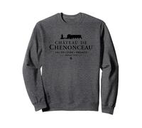 Château de Chenonceau Val de Loire, France 1514 Black Print Sweatshirt