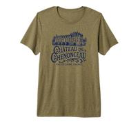 Château de Chenonceau Val de Loire France Navy Print Premium T-Shirt