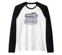 Château de Chenonceau Val de Loire France Navy Print Raglan Baseball Tee
