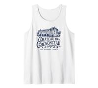 Château de Chenonceau Val de Loire France Navy Print Tank Top
