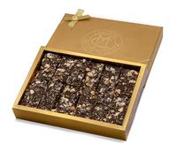 Chateau de Mediterranean Chocolate Shortbread Cookies - 300 g | Buttery Base with Caramelised Sesame & Mixed Nut Layer Topped with Dark Chocolate & Chopped Roasted Nuts | Middle Eastern Fusion Dessert