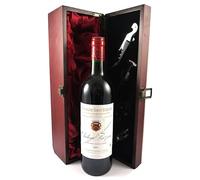 Chateau Faizeau Vieilles Vignes 2001 Saint Emilion (Red wine) vintage wine in a silk lined wooden box with four wine accessories, 1 x 750ml
