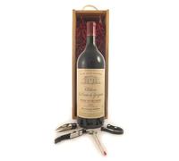 Chateau la Croix de Grezard 1986 Saint Emilion (Red wine) MAGNUM in a wooden presentation box with four wine accessories, 1 x 1500ml
