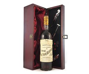Chateau La Tour Blanche 1962 Sauternes 1er Cru essert wine) in a silk lined wooden box with four wine accessories, 1 x 750ml