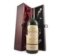 Chateau Lascombes 1966 2eme Grand Cru Classe Margaux (Red wine) vintage wine in a silk lined wooden box with four wine accessories, 1 x 750ml