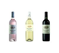 Chateau Les Riganes Mixed Case | 1 x Chateau les Riganes Bordeaux | 1 x Les Riganes Blanc | 1 x Les Riganes Rose - 3 Pack French Bordeaux Wine