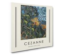 Chateau Noir By Paul Cezanne Canvas Print | Gallery Wrapped 30mm Frame Wall Art | 14x14 inches | Ready to Hang | Impressionist Picture | Living Room Bedroom Lounge Office