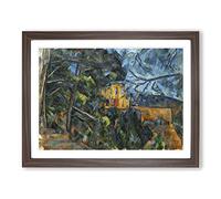 Chateau Noir By Paul Cezanne Classic Painting Framed Print | A3 Walnut Framed Wall Art | Ready to Hang | Classic Historical Picture | Living Room Bedroom Lounge Office