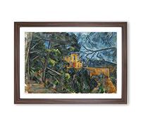 Chateau Noir by Paul Cezanne Framed Print | A2 Walnut Framed Wall Art | Ready to Hang | Modern Historical Picture | Living Room Bedroom Lounge Office