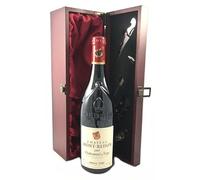 Chateauneuf du Pape Chateau Mont Redon 2007 (Red wine) vintage wine in a silk lined wooden box with four wine accessories, 1 x 750ml
