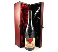 Chateauneuf du Pape 'Fiancee' 2006 Domaine La Barroche (Red wine) vintage wine in a silk lined wooden box with four wine accessories, 1 x 750ml