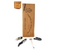 Chateauneuf du Pape Hommage a Jacques Perrin 1998 Chateau de Beaucastel (Red wine) vintage wine in a Original wooden box with four wine accessories, 1 x 750ml