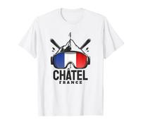 Châtel France Ski Resort Retro Skiing T-Shirt
