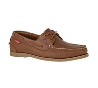 Chatham Galley II Dark Tan Premium Leather Boat Shoes-10