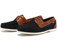 Galley II Navy/Tan Premium Leather Boat Shoes-12