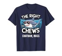 Chatham Mass The Right to Chews Funny Great White Shark T-Shirt