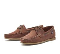 Chatham Penang Lady Leather Boat Shoes Deck Shoes in Burgundy Leather, 3
