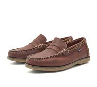 Chatham Shanklin Premium Leather Loafers, Burgundy, 7