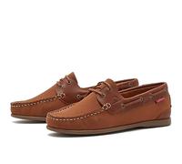 Chatham Women's Penang Tan/Tan Leather Boat Shoes, 4