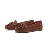 Chatham Women's Pulau Leather Tassel Loafers - Dark Tan, Size 7