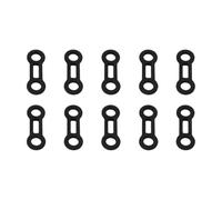 Chatonshen 10 Climbing Rope Locking Stops, Carabiners, Locking Tool, Figure-eight Descender Retention Limiter, Black