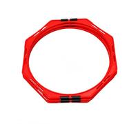 Chatonshen Agility Training Circle Polypropylene Octagonal Exercise Clip Fastening Tough Suitable for Skill Development Coaching Physical Therapy, Auspicious Red, Red