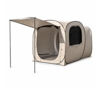 Chatonshen Car Tail Tent With Automatic Quick Open Design Waterproof Polyester Oxford Cloth Versatile Camping Shelter Attaches To Rear Of Most Vehicles Expanding, Khaki, Beige