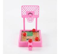 Chatonshen Children Basketball Game Interactive Basketball Machine Compact Build Four Mini Basketballs Suitable for Office Desk Learning Play, Pink