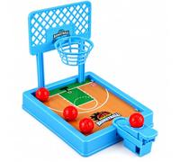 Chatonshen Children Basketball Game Interactive Basketball Machine Compact Build Four Mini Basketballs Suitable for Office Desk Learning Play, Blue
