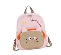 Chatonshen Children's Mini Animal Backpack, School Backpack, Cartoon Backpack, Lightweight and Breathable Oxford Preschool Backpack with Large Compartment, Pink
