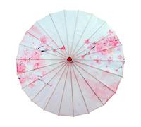 Chatonshen Chinese Oil Paper Parasol with Classic Bamboo Frame and Handmade Silk Cover. Traditional Umbrella Design As A Photography Accessory, Style D
